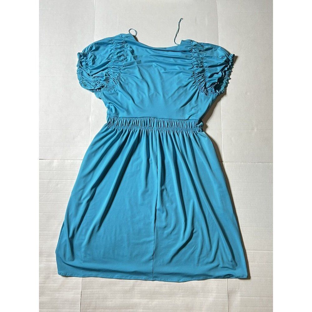 Maggie London Blue Knee High Casual Dress Women's Petite Size 14P - Picture 7 of 7